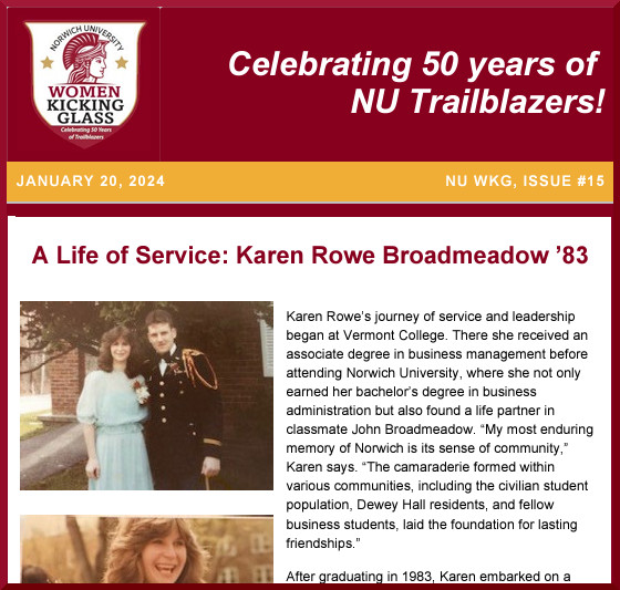 January 20, 2024 - A Life of Service: Karen Broadmeadow '83