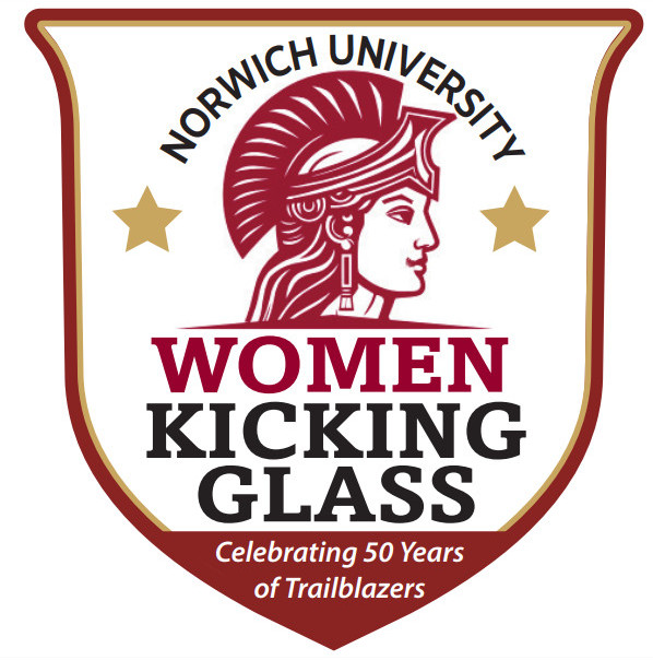 NU Women Kicking Glass - Celebrating 50 Years of Trailblazers